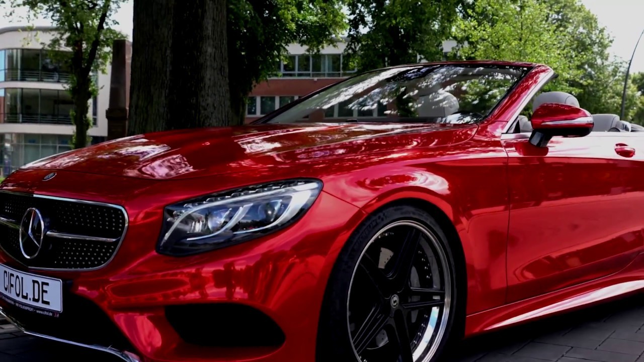 Mercedes Benz S500 SUPER CHROME RED GLOSS Mercedes Benz S500 SUPER CHROME RED GLOSS
